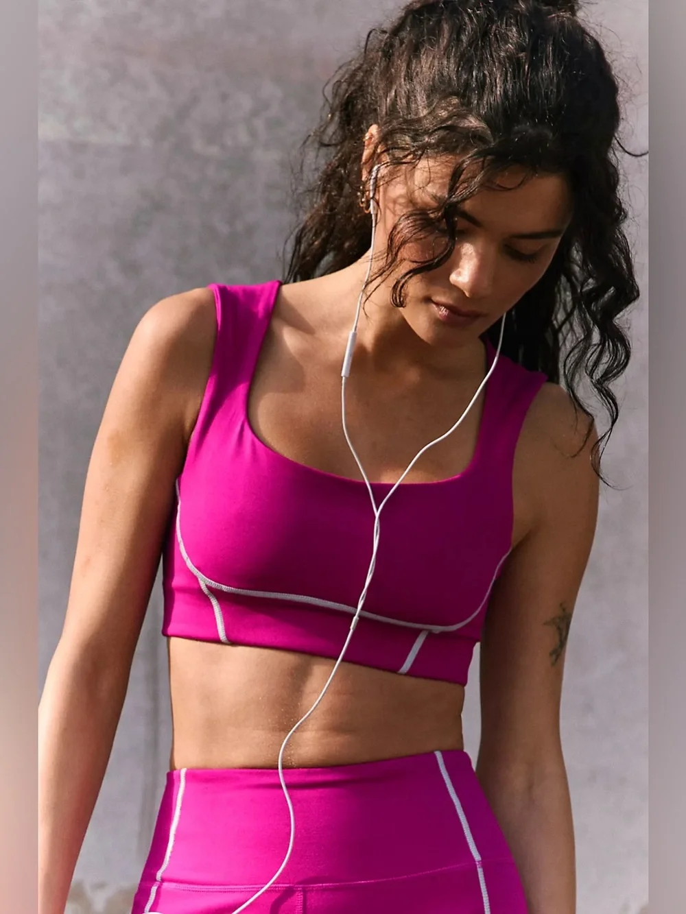 Free People Movement You’re A Peach Sports Bra in Berry Blitz